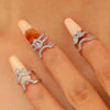 Wholesale Women's Copper Geometric Diamond Set Nail Ring