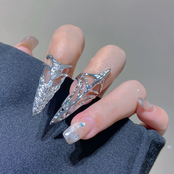 Wholesale Women's Copper Geometric Diamond Set Nail Ring