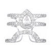 Wholesale Women's Copper Geometric Diamond Set Nail Ring