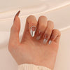 Wholesale Women's Copper Geometric Diamond Set Nail Ring