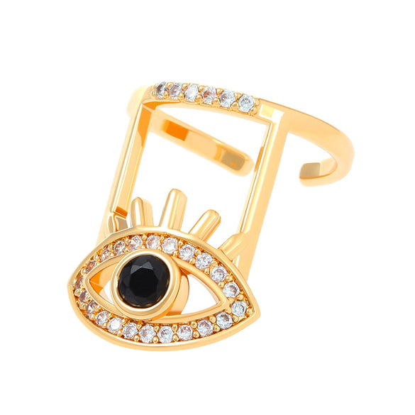 Wholesale Women's Copper Geometric Diamond Set Nail Ring