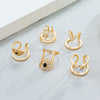 Wholesale Women's Copper Geometric Diamond Set Nail Ring