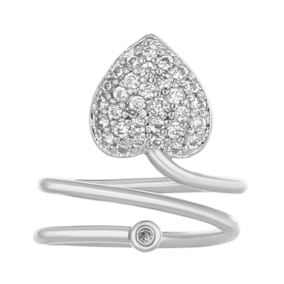 Wholesale Women's Copper Geometric Diamond Set Nail Ring