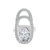 Wholesale Women's Copper Geometric Diamond Set Nail Ring