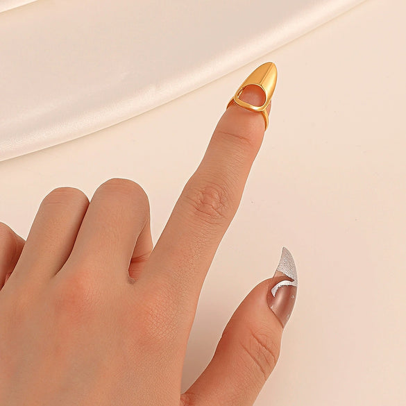 Wholesale Women's Copper Geometric Diamond Set Nail Ring