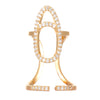 Wholesale Women's Copper Geometric Diamond Set Nail Ring