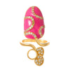 Wholesale Women's Copper Geometric Diamond Set Nail Ring