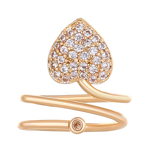 Wholesale Women's Copper Geometric Diamond Set Nail Ring