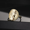 Wholesale Women's Copper Geometric Diamondembedded Open Ring