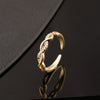 Wholesale Women's Copper Geometric Diamondembedded Open Ring