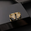 Wholesale Women's Copper Geometric Diamondembedded Open Ring