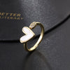 Wholesale Women's Copper Geometric Diamondembedded Open Ring