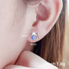 Wholesale Women's Copper Geometric Dolphin Zircon Earrings