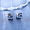 Wholesale Women's Copper Geometric Dolphin Zircon Earrings