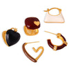 Wholesale Women's Copper Geometric Dripping Oil Earrings Light Luxury Simple Fashion Jewelry
