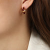 Wholesale Women's Copper Geometric Dripping Oil Earrings Light Luxury Simple Fashion Jewelry