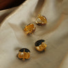 Wholesale Women's Copper Geometric Dripping Oil Earrings Light Luxury Simple Fashion Jewelry