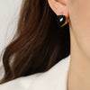 Wholesale Women's Copper Geometric Dripping Oil Earrings Light Luxury Simple Fashion Jewelry