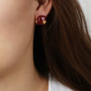 Wholesale Women's Copper Geometric Dripping Oil Earrings Light Luxury Simple Fashion Jewelry