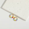 Wholesale Women's Copper Geometric Dripping Oil Enamel Earrings