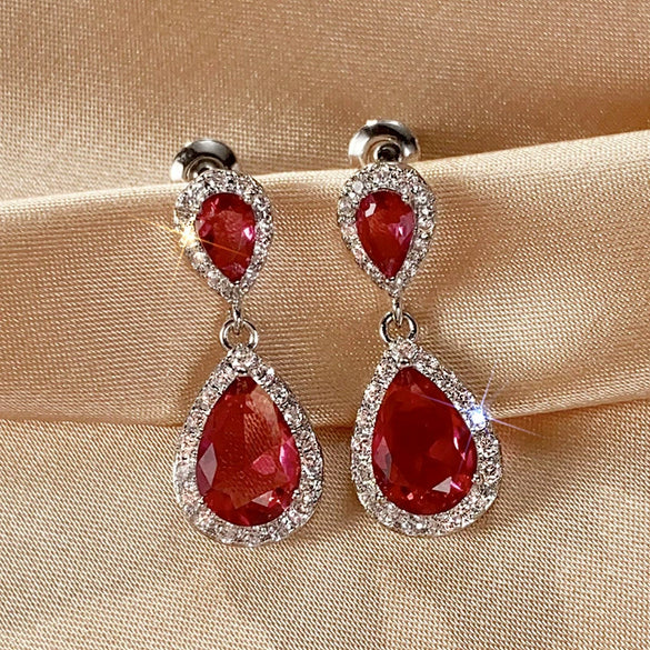 Wholesale Women's Copper Geometric Drop Shape Highend Minimalist Earrings