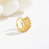 Wholesale Women's Copper Geometric Ear Clips Electroplated Light Luxury Highend