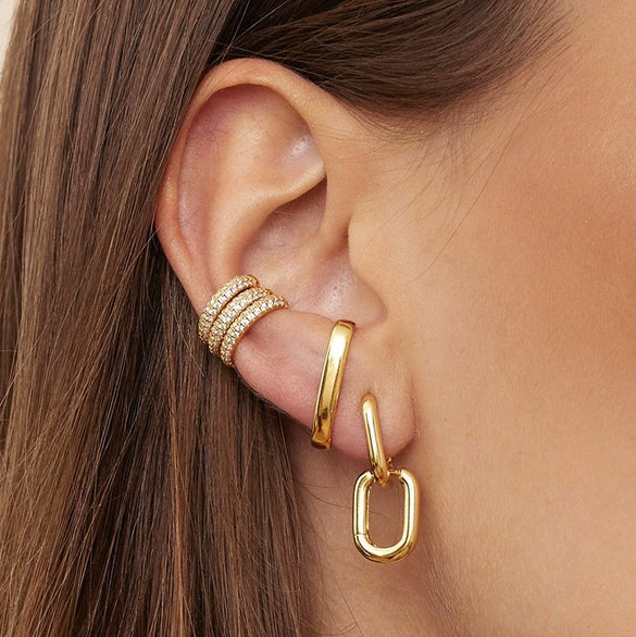 Wholesale Women's Copper Geometric Earrings With Electroplating