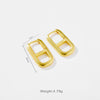 Wholesale Women's Copper Geometric Earrings With Platinum And 18K Gold Electroplating