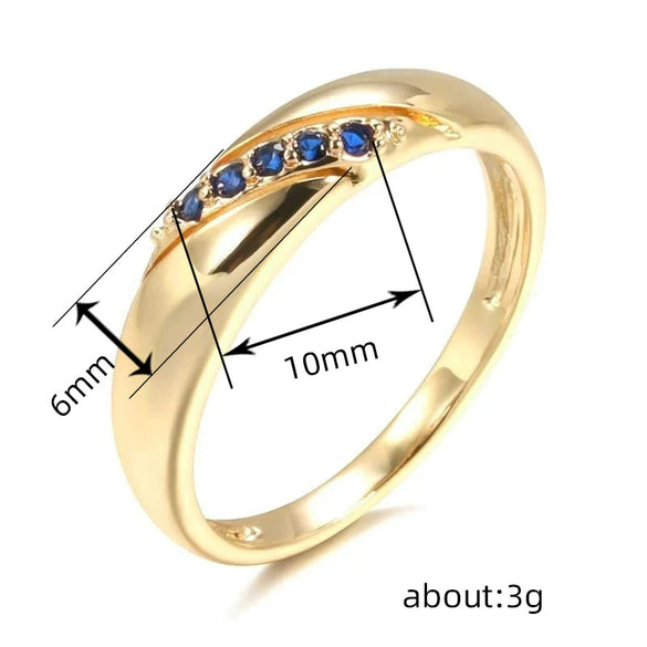 Wholesale Women's Copper Geometric Elegant Inlaid Zircon Ring And Bracelet