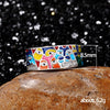 Wholesale Women's Copper Geometric Eye Art Ring With Zircon And Imitation Enamel Color Drop Oil Design