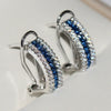 Wholesale Women's Copper Geometric Fashion Earrings With Zircon Design