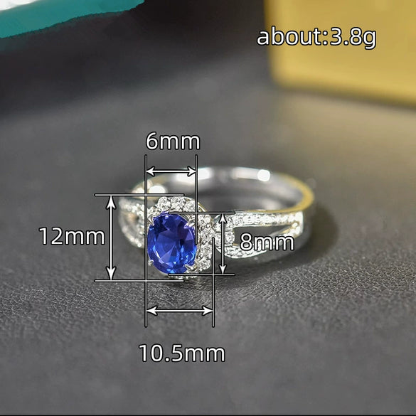 Wholesale Women's Copper Geometric Flower Inlaid Zircon Ring Light Luxury Double Layer Ring