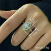 Wholesale Women's Copper Geometric Flower Zirconia Ring Jewelry