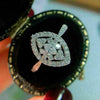 Wholesale Women's Copper Geometric Flower Zirconia Ring Jewelry