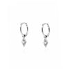 Wholesale Women's Copper Geometric Four Leaf Clover Micro Inlaid Zircon Earrings Minimalist Style