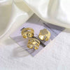 Wholesale Women's Copper Geometric Four Leaf Clover Ring 18K Gold Plated