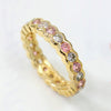 Wholesale Women's Copper Geometric Hexagonal Inlaid Zircon Ring