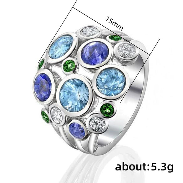 Wholesale Women's Copper Geometric Hollow Circle Zircon Ring
