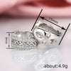 Wholesale Women's Copper Geometric Hollow Out Earrings Set With Zirconia Retro Design
