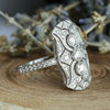 Wholesale Women's Copper Geometric Hollow Palace Style Ring With Zircon Design