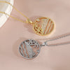 Wholesale Women's Copper Geometric Hollow Round Ocean Forest Style Necklace With Electroplating