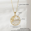 Wholesale Women's Copper Geometric Hollow Round Ocean Forest Style Necklace With Electroplating