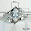 Wholesale Women's Copper Geometric Horse Eye Shaped Zircon Ring
