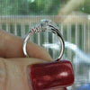 Wholesale Women's Copper Geometric Horse Eye Shaped Zircon Ring