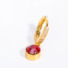 Wholesale Women's Copper Geometric Inlaid Rhinestone Personality Earrings