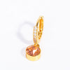 Wholesale Women's Copper Geometric Inlaid Rhinestone Personality Earrings