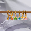 Wholesale Women's Copper Geometric Inlaid Rhinestone Personality Earrings