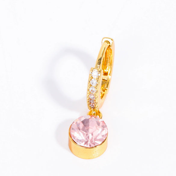 Wholesale Women's Copper Geometric Inlaid Rhinestone Personality Earrings