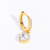 Wholesale Women's Copper Geometric Inlaid Rhinestone Personality Earrings