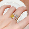 Wholesale Women's Copper Geometric Inlaid Zircon Adjustable Ring